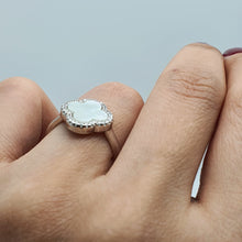 Load image into Gallery viewer, Natural Gemstone Clover Ring, Sterling Silver