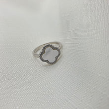 Load image into Gallery viewer, Natural Gemstone Clover Ring, Sterling Silver