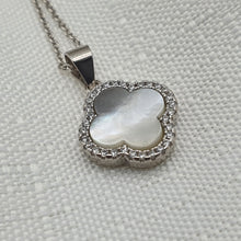 Load image into Gallery viewer, Mother of Pearl 4 Leaf Clover Set, Sterling Silver
