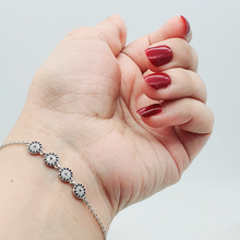Load image into Gallery viewer, Evil eye Icon Bracelet, Sterling Silver