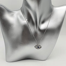 Load image into Gallery viewer, Large Evil Eye Necklace, Sterling Silver