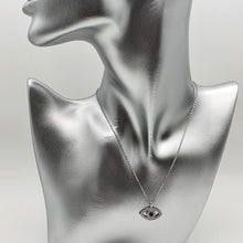 Load image into Gallery viewer, Large Evil Eye Necklace, Sterling Silver