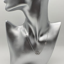 Load image into Gallery viewer, Large Evil Eye Necklace, Sterling Silver