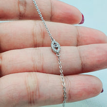 Load image into Gallery viewer, Evil Eye Icon Bracelet, Sterling Silver