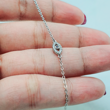 Load image into Gallery viewer, Evil Eye Icon Bracelet, Sterling Silver