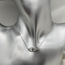 Load image into Gallery viewer, Evil Eye Necklace, Sterling Silver