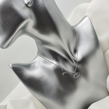 Load image into Gallery viewer, Evil Eye Pendant & Whale Tail Charm Necklace, Sterling Silver