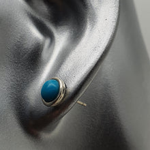 Load image into Gallery viewer, Turquoise Stud Earring, Sterling Silver