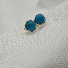Load image into Gallery viewer, Turquoise Stud Earring, Sterling Silver