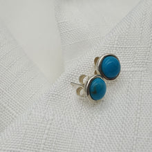 Load image into Gallery viewer, Turquoise Stud Earring, Sterling Silver