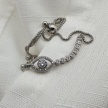 Load image into Gallery viewer, Evil Eye Icon Bracelet, Sterling Silver