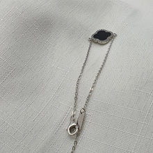 Load image into Gallery viewer, Natural Gemstone Clover Bracelet, Sterling Silver