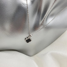 Load image into Gallery viewer, Black Agate 4 Leaf Clover Jewellery Set, Sterling Silver