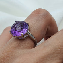 Load image into Gallery viewer, Natural Amethyst Ring, Sterling Silver