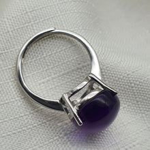 Load image into Gallery viewer, Natural Amethyst Gemstone Ring, Sterling Silver