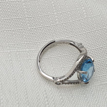 Load image into Gallery viewer, Sky Blue Topaz Ring, Sterling Silver