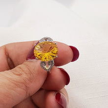 Load image into Gallery viewer, Natural Citrine Ring Sterling Silver