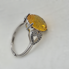 Load image into Gallery viewer, Natural Citrine Ring Sterling Silver