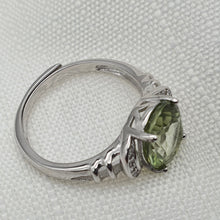 Load image into Gallery viewer, Natural Oval Peridot Gemstone Ring, Sterling Silver