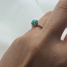 Load image into Gallery viewer, Natural Turquoise Gemstone Ring, Sterling Silver