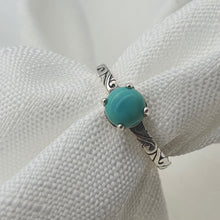 Load image into Gallery viewer, Natural Turquoise Gemstone Ring, Sterling Silver