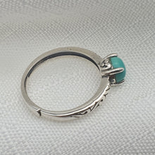 Load image into Gallery viewer, Natural Turquoise Gemstone Ring, Sterling Silver