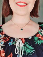 Load image into Gallery viewer, Malachite 4 leaf Clover Set, Sterling Silver