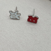 Load image into Gallery viewer, Disney Stud Earring Mickey Glove and Short, Sterling Silver