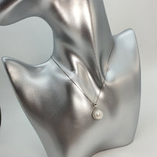 Load image into Gallery viewer, Large Freshwater Cultured Pearl pendant+ Chain, Sterling Silver