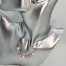 Load image into Gallery viewer, Multicoloured Freshwater Pearl Necklace, Sterling Silver