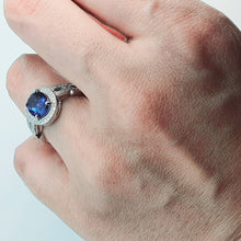 Load image into Gallery viewer, Tanzanite Gemstone Ring, Sterling Silver