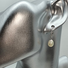 Load image into Gallery viewer, Freshwater Drop Pearl Earrings, Sterling Silver