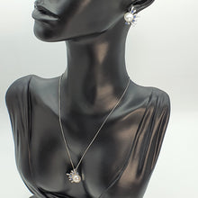 Load image into Gallery viewer, Freshwater Button Pearl Set, Sterling Silver