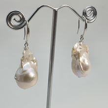 Load image into Gallery viewer, XL Baroque Freshwater Pearl Earrings, Sterling Silver