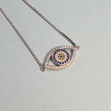 Load image into Gallery viewer, Large Evil Eye Bracelet, Sterling Silver