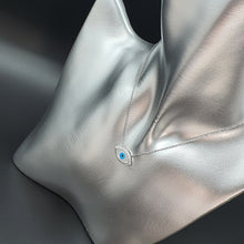 Load image into Gallery viewer, Mother of pearl Evil Eye Necklace, Sterling Silver