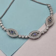 Load image into Gallery viewer, Triple Evil Eye Bracelet, Sterling Silver
