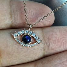 Load image into Gallery viewer, Icon Evil Eye Necklace, Sterling Silver