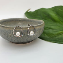 Load image into Gallery viewer, Mini Beads Pearl Stud Earrings, Sterling Silver