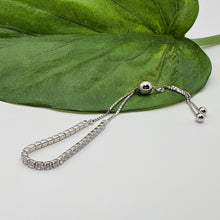 Load image into Gallery viewer, Sparkling Slider Tennis Bracelet, Sterling Silver