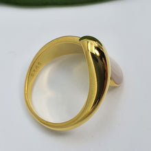 Load image into Gallery viewer, Mother of Pearl Golden Ring, Sterling Silver