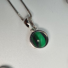 Load image into Gallery viewer, Crystal Birthstone Round Pendant, Sterling Silver