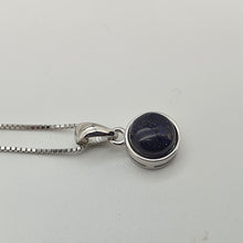 Load image into Gallery viewer, Crystal Birthstone Round Pendant, Sterling Silver