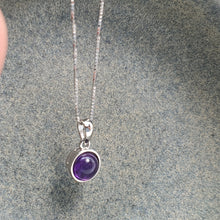 Load image into Gallery viewer, Crystal Birthstone Round Pendant, Sterling Silver