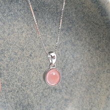 Load image into Gallery viewer, Crystal Birthstone Round Pendant, Sterling Silver