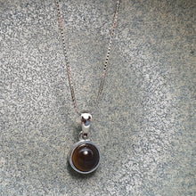 Load image into Gallery viewer, Crystal Birthstone Round Pendant, Sterling Silver