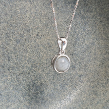 Load image into Gallery viewer, Crystal Birthstone Round Pendant, Sterling Silver