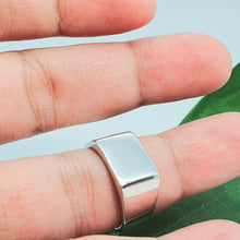 Load image into Gallery viewer, Rectangular Signet Open Ring, Sterling Silver