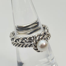 Load image into Gallery viewer, Freshwater Cultured Pearl Ring Stack, Sterling Silver