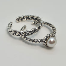 Load image into Gallery viewer, Freshwater Cultured Pearl Ring Stack, Sterling Silver